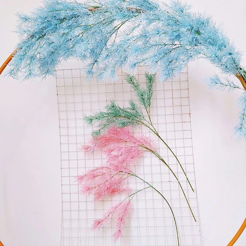 Artificial Rime Flower for Wedding Road Lead Arch Backdrop Decoration Romantic Scenery Decor Cedar Pine Stem Branch Mist Grass Artificial Rime Flower for Wedding Road Lead Arch Backdrop Decoration Romantic Scenery Decor Cedar Pine Stem Branch Mist Grass
