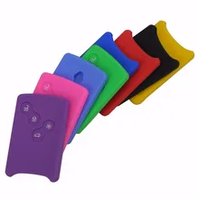 4 кнопки силиконовый резиновый чехол для ключей протектор для Renault Clio Logan Megane 2 3 Koleos Scenic карта брелок для ключей автомобильный стиль