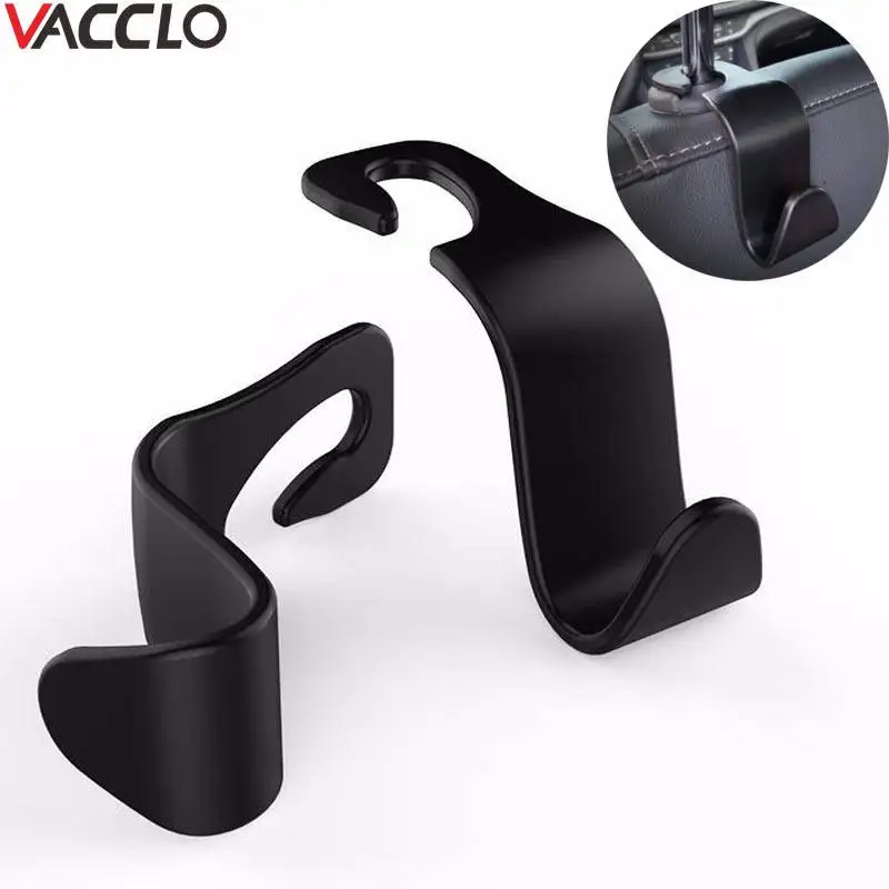 

Vacclo 4pcs Universal Car Seat Back Hooks Vehicle Headrest Hanger Holder Hooks Universal Headrest Mount Storage Hook Organizer