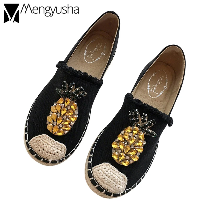 Обувь для отдыха парусиновые эспадрильи feminina криперы 2019 hand made кисточкой туфли