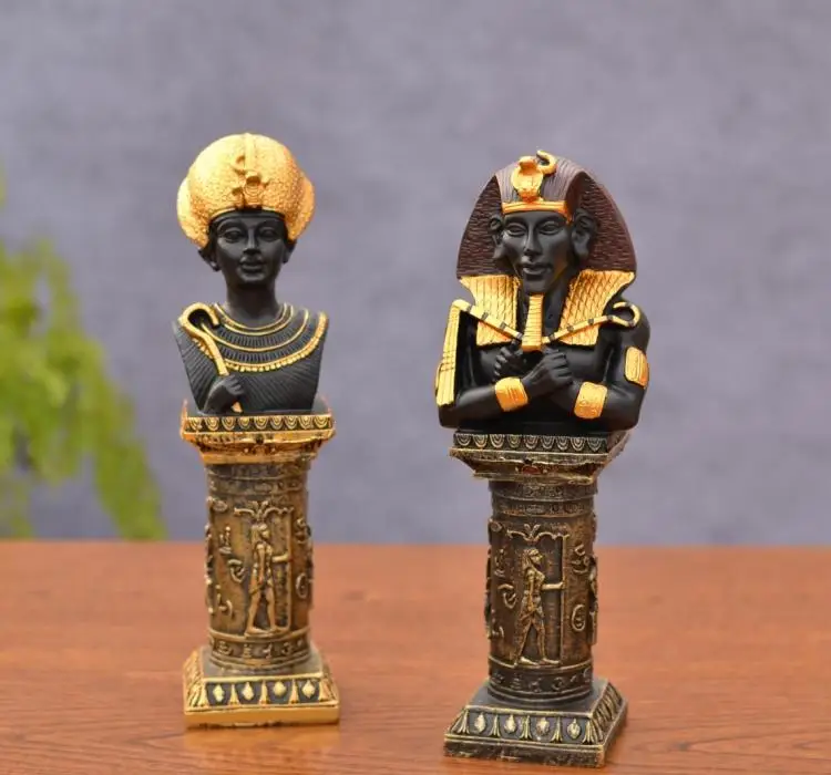 Египетские фараоны голова скульптура украшения тутанхамун Клеопатра Фараон король фигура статуя украшения для дома для отеля для бара дисплей