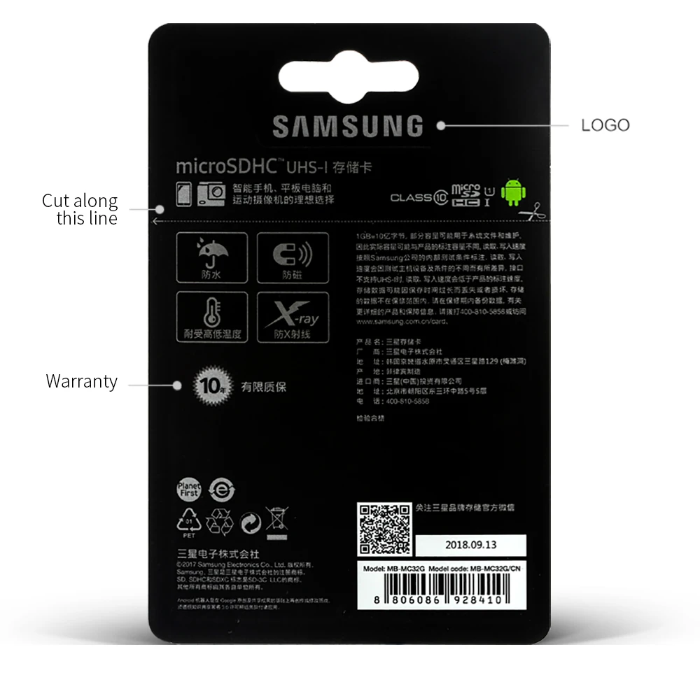 SAMSUNG оригинальная Micro sd карта 256G 128GB 64GB 100 МБ/с. класс 10 U3 U1 SDXC класс EVO+ флеш-карта памяти Microsd TF/SD карты