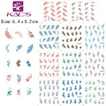 11 листов/КОМПЛЕКТ Красивый Цветок Воды пропуск Ногтей Наклейки Цветочный дизайн ногтей для ногтей аксессуаров для переноса воды ногтей наклейки