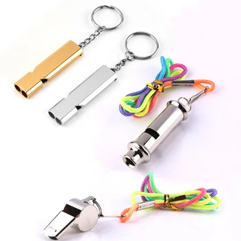 

Outdoor Survival Stainless Double Tube Pipe Whistles SOS Emergency Lifesaving High Decibel Safety Whistle EDC Tool