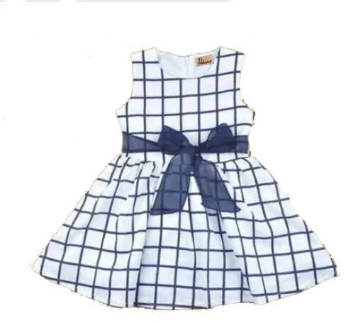 

Helen115 Lovely Newborn Baby Girls Summer Plaid Bow Sleeveless O neck Cotton Dresses 6-24M vestidos