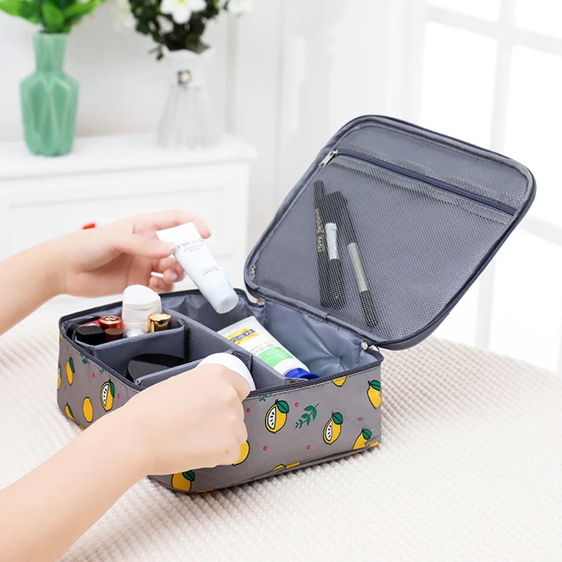 Women Makeup Bag Cosmetic Bag Case Make Up Organizer Toiletry Storage  Rushed Floral Nylon Zipper New Travel Wash Pouch