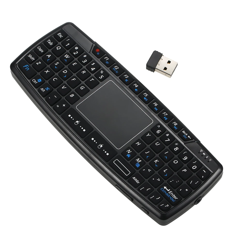 

2.4G Wireless Touchpad Keyboard Mini Keyboard Handheld Remote Control Keyboard with USB Receiver for Android Smart TV Laptop