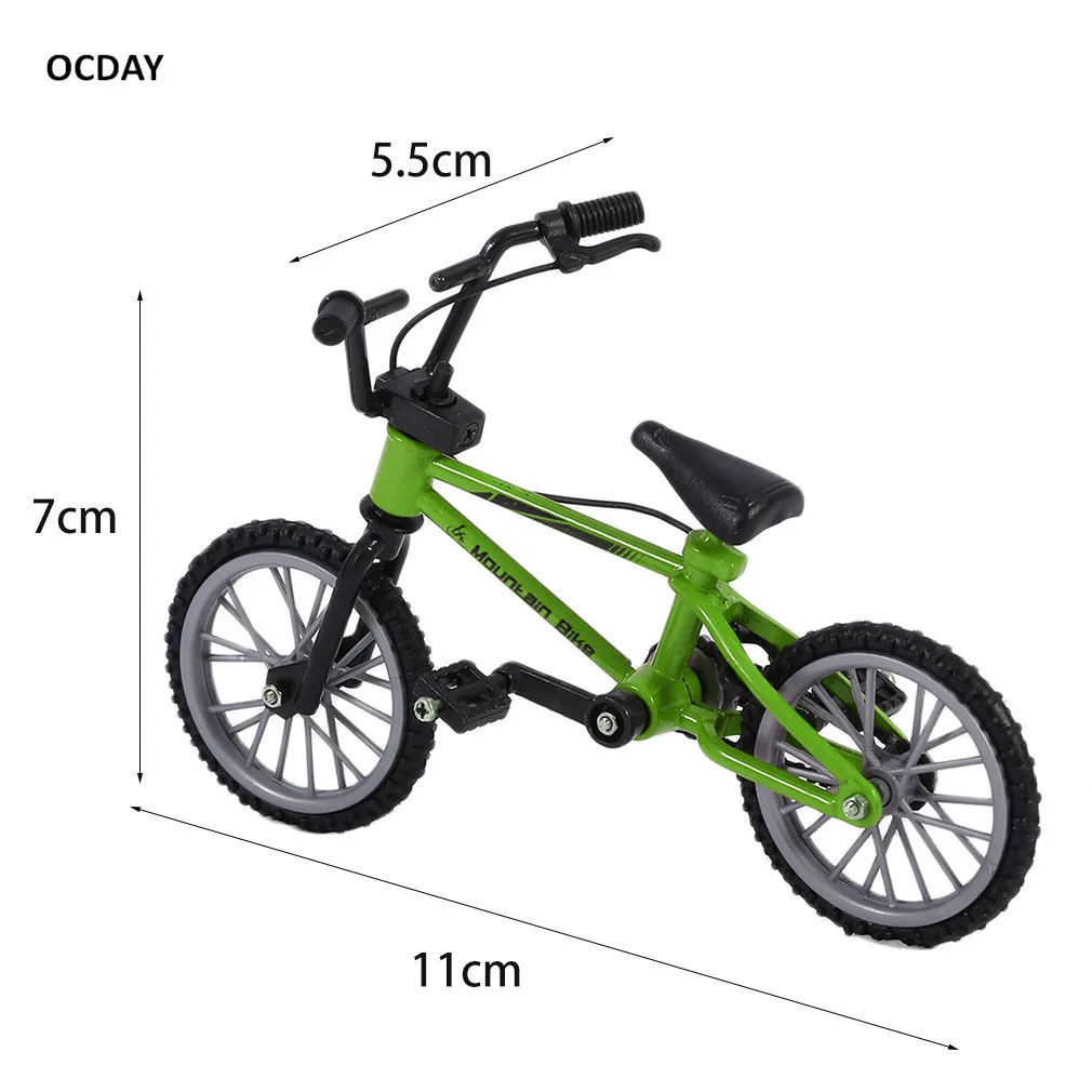 Ocday зеленый гриф велосипед Игрушки моделирование сплав палец bmx велосипеды детские мини Размеры с тормозом веревку подарок новое поступление