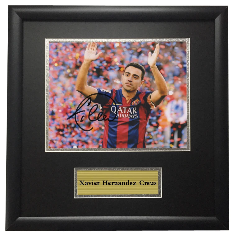 

Memorabilia of Xavier Barcelona football players with SA COA autographed signed Photo Framed