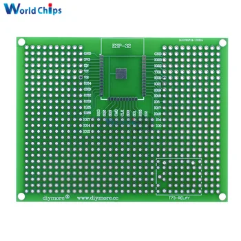 

1Pcs 7x9CM Prototype PCB Breadboard For ESP8266 ESP-12E ESP-12F ESP32 ESP-32S REALY Double Side Prototype PCB New Arrival