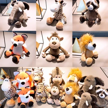 

BOLAFINIA Forest animals tiger elephant lion baby stuffed toys birthday gift children kids Christmas birthday plush toy doll