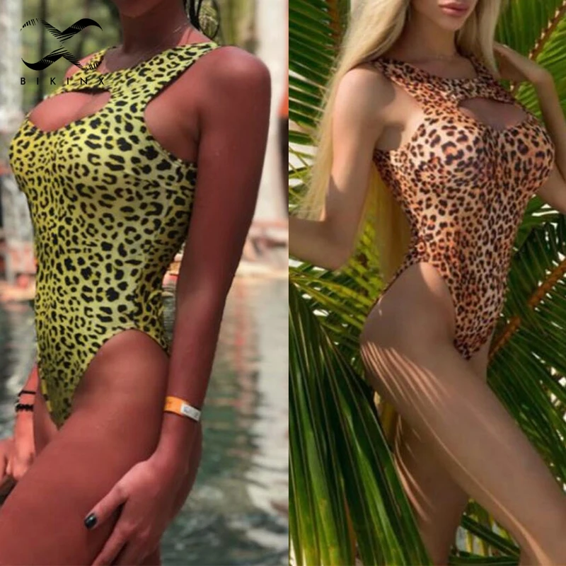 Bikinx Экстрим бразильский трусики бикини 2019 mujer Leopard одна деталь купальник женский