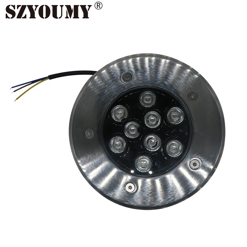 

SZYOUMY Waterproof 9W LED RGB Paving Sidewalk Underground Garden Landscape Lights With Remote Controller Single Color Optional