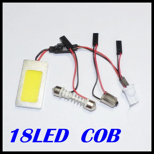 Free Shipping car dome light panel 18LED 3W COB LED Car Panel light