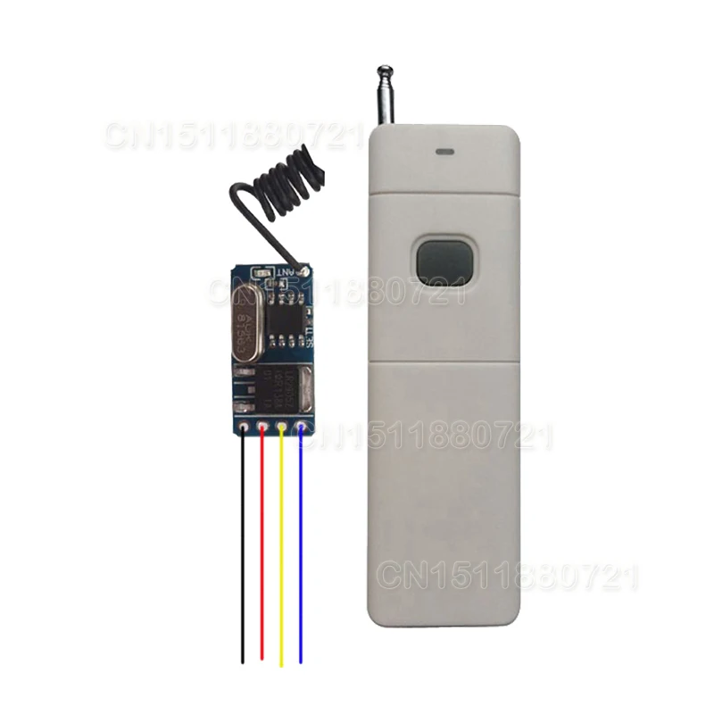 

DC3.5V-DC12V lights Remote Control Switches Mini Receiver Long Range Transmitter 200-1000 3.7V 4.5V 5V 9V 12V LED Lamp