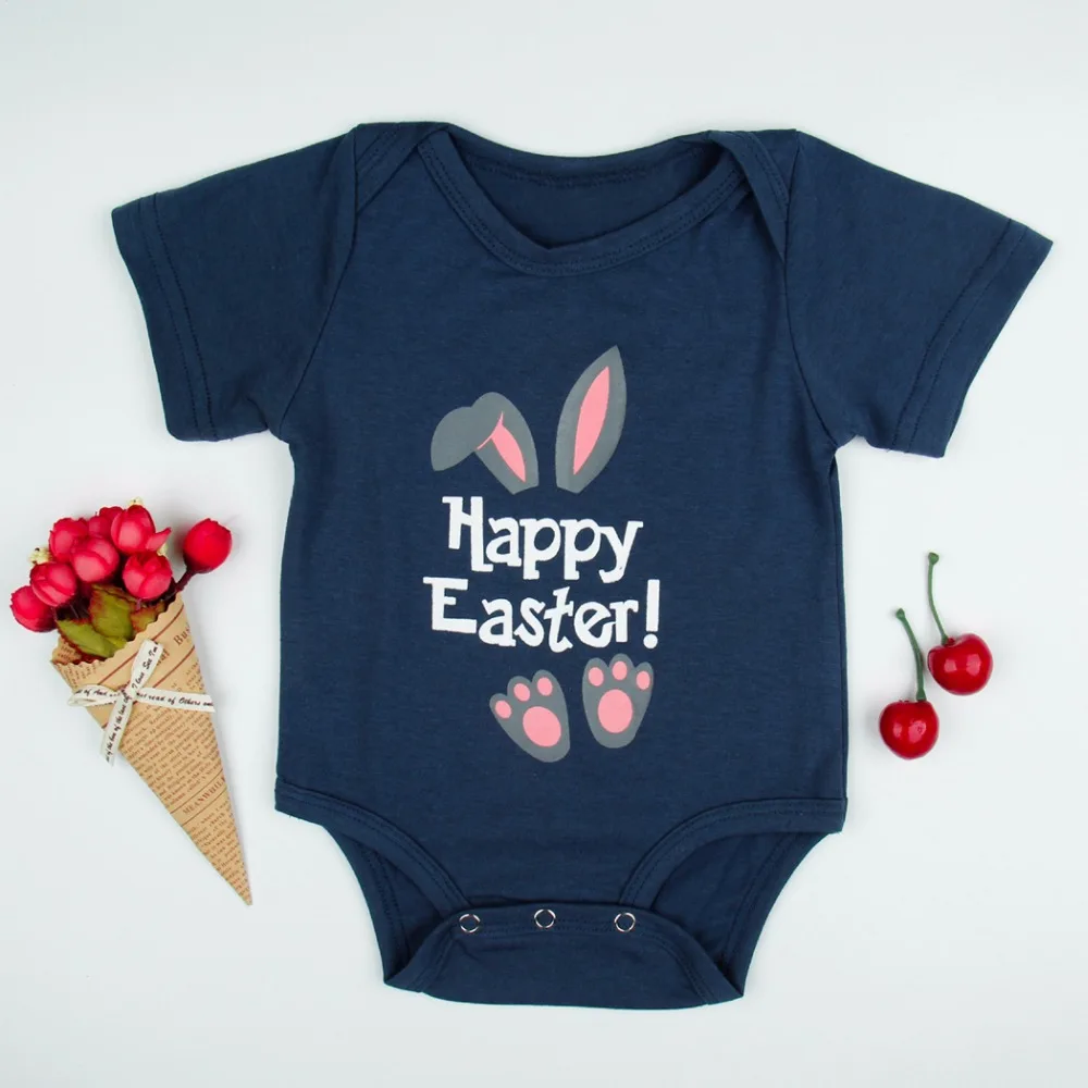 Baby Clothing 2018 Infant Bodysuit Happy Easter Baby Boys Girls