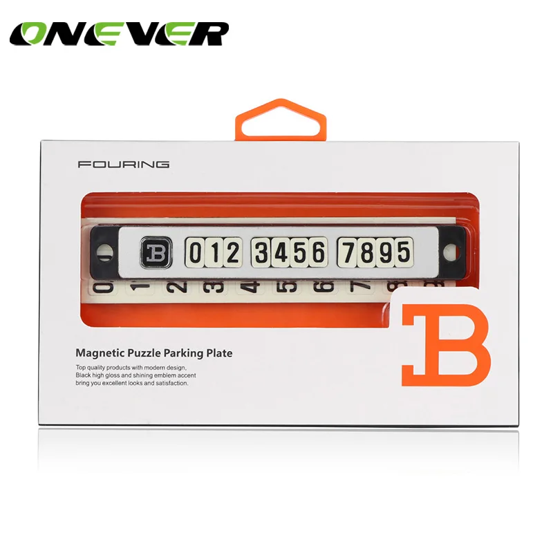 

Onever Car Luminous Magnetic Puzzle Temporary Telephone Number Parking Card Phone Number Parking Plate Stop Sign with Suckers