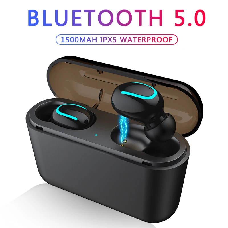 Bluetooth наушники TWS, беспроводные наушники Blutooth 5,0, наушники с громкой связью, спортивные наушники, игровая гарнитура, телефон PK HBQ