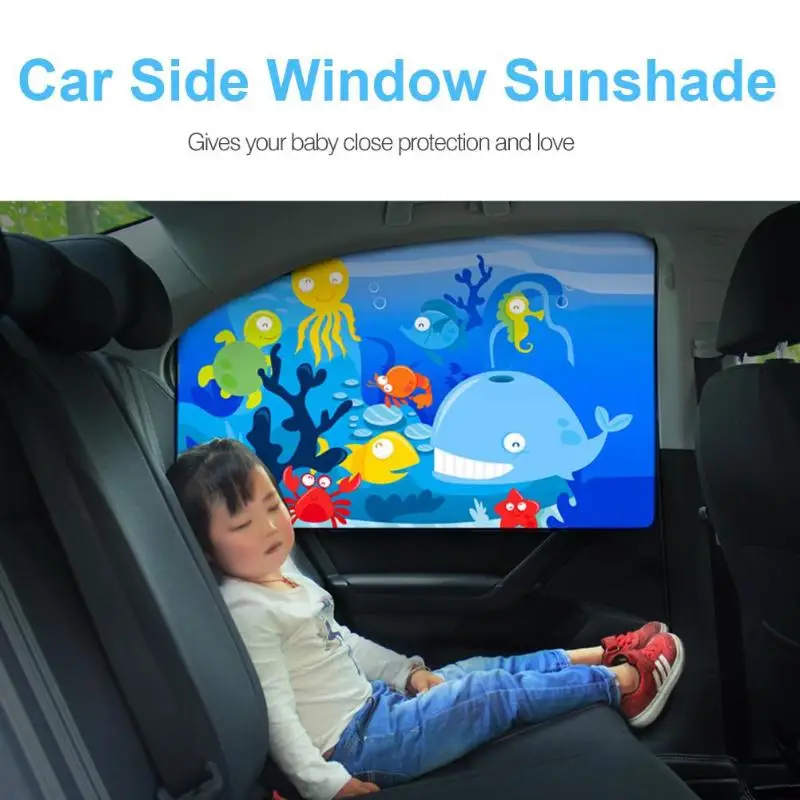 VODOOL магнитный складной автомобильный универсальный солнцезащитный козырек для бокового окна, занавеска для автомобиля, детский мультяшный летний солнцезащитный козырек от солнца