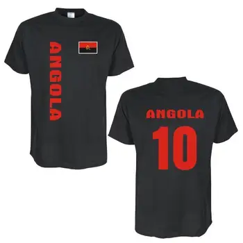 

2019 New Men's T Shirt ANGOLA Lander Flagshirt mit Ruckennummer tee shirt