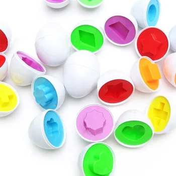 

6 in 1 set Eggs Shape Training Puzzle Smart Kids Baby Toy Matching Learning Wise Wisdom 88 88 -17 M09