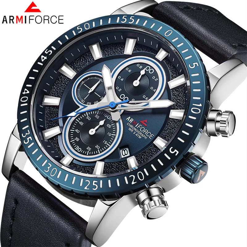 Часы наручные ARMIFORCE Мужские кварцевые брендовые Роскошные модные деловые