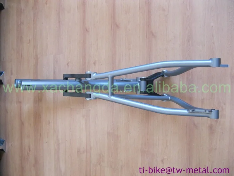 Clearance Titanium Full Suspension Bike Frame Custom Titanium MTB Suspension Bicycle Frames China Titanium Full Suspension Bike Frames 7