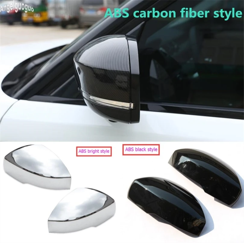 For Land Rover Discovery 5 Discovery 4 LR5 Accessories ABS Carbon Fiber Style Chrome Car Rearview Mirror Decoration Shell Cover