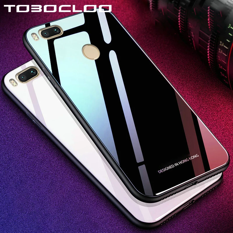 

Tobocloo For XiaoMi Mi A1 6 8 SE RedMi 4A 4X Note 4X 5A 5 Pro Plus Prime Global Version S2 A2 Tempered Glass Case Soft Silicone