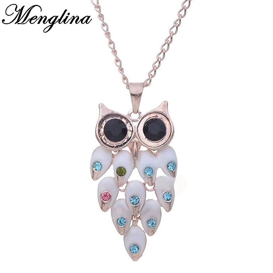 Buy Menglina Fashion Colorful Crystal Owl Pendant