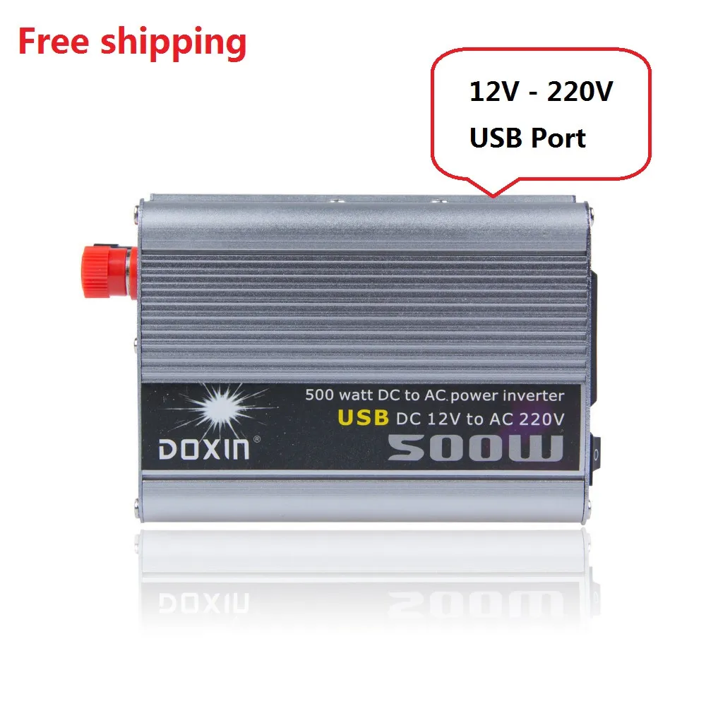500W Car Power Inverter Voltage Converter DC 12V to AC 220V USB output
