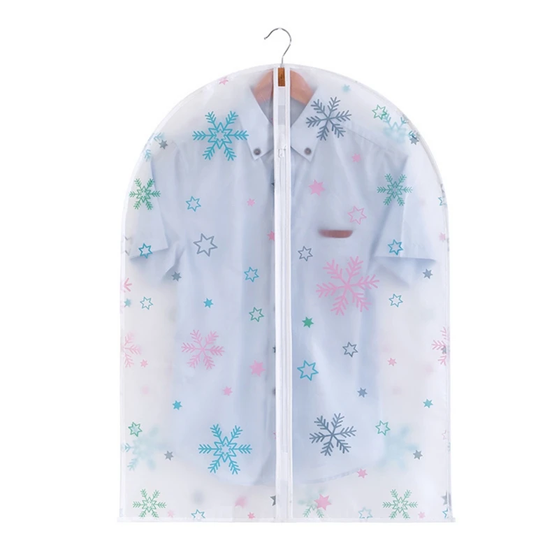 Cute Pattern Transparent Wardrobe Coat Storage Hanging Bag Clothes Dust Cover Hanging Bag Clear Garment Suit Dress Protect Cover