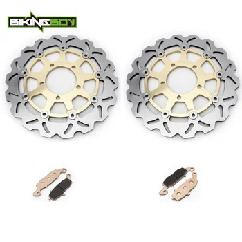 

BIKINGBOY For KAWASAKI ER-6F ER-6N ER6F ER6N EX 650 2006 07 08 09 10 11 12 13 2014 2015 2016 Front Brake Discs Disks Rotors Pads