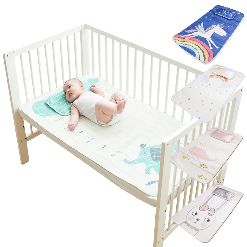 Muslinlife Baby Summer Mat Cool Crib Bed Mat, unicorn/elephant/whale
