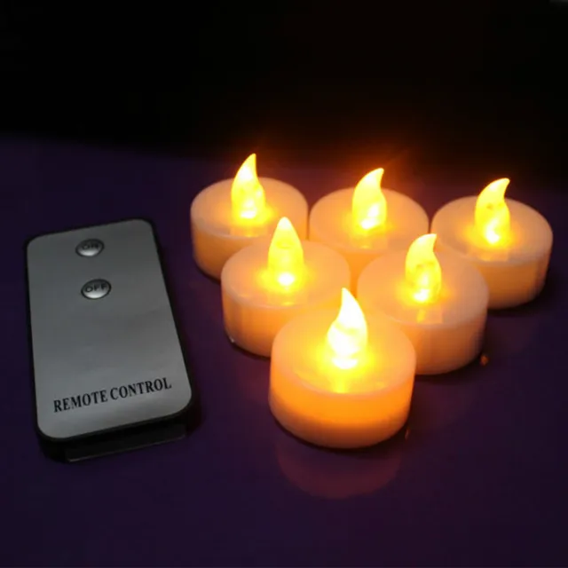 100pcs Led Candle With Remote Control Flameless Yellow 100pcs Led Candle With Remote Control Flameless Yellow Flicker Tea Lights Battery Operated Tealight Candles In From Home Garden On