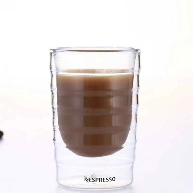 Новинка 6 шт./лот Caneca ручная выдувка двойные стенки сыворотка протеин Canecas Nespresso