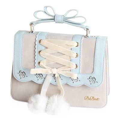 

2018 New Fashion Cute Bow Shoulder Bags Women Sweet Red Handbag Famous Brand Designer Girl Leather Shoulder Bag Lolita Sac Femme