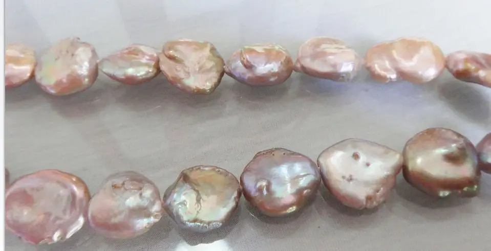 

Wholesale FREE SHIPPING >>> HUGE NATURAL 18"19x16MM SOUTH SEA GENUINE PINK PURPLE PEARL NECKLACE 14K