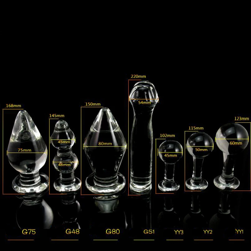 1PCS Big Crystal Dildo Large Glass Anal Plug Pyrex Dong Female Sex Toys for Women Men Vaginal Masturbation Fake Penis | Красота и