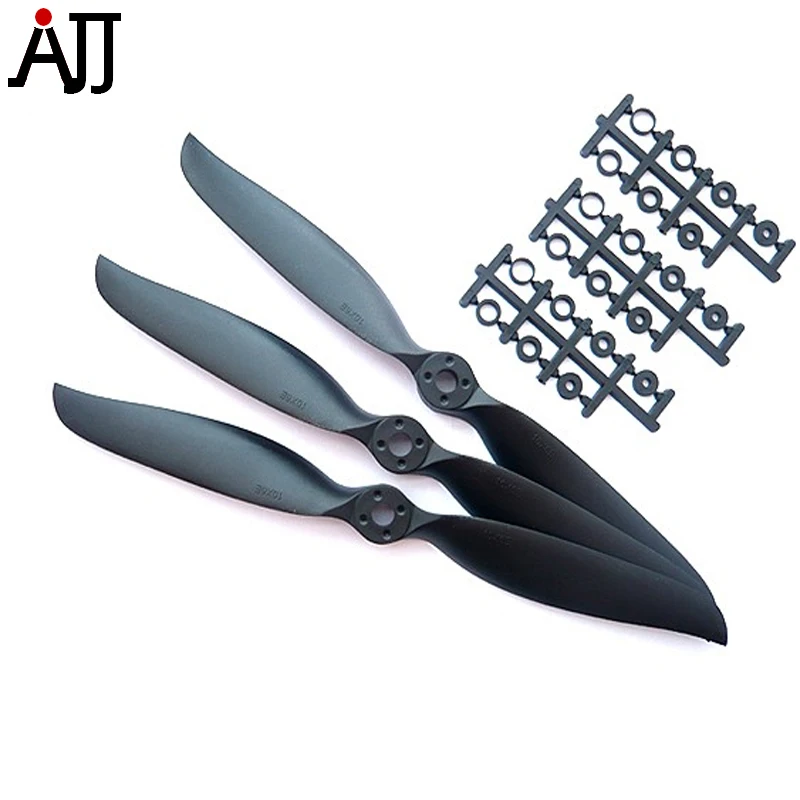 

3pcs/bag Rctimer 11x10 1110 Sport Precision Propeller with Shaft Adaptation Black Color Pro 3*11x10E