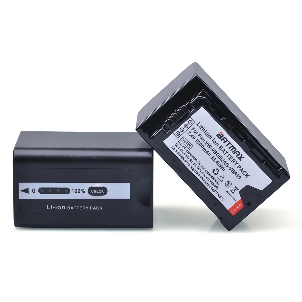 Baterias da Bateria da Câmera para Panasonic Vw-vbd58 Vbd29 Vbd58 Vbr89 Aj-hpx260mc Hpx265mc Px270 Px298 Pcs 7800mah Vw-vbd78 2 Vbd78 - Image 3