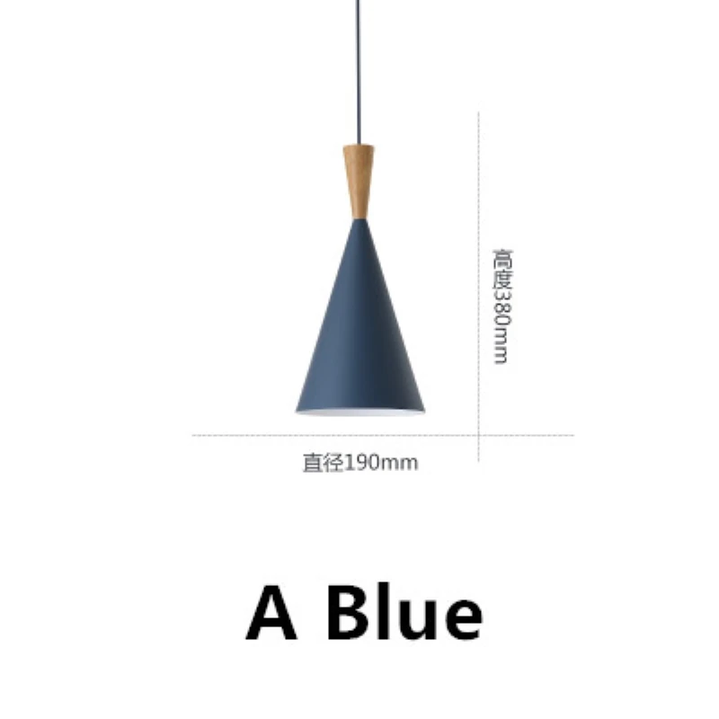 BDBQBL современный металлический светодиодный подвесной светильник синий/зеленый/розовый/желтый алюминиевый Лофт подвесной светильник для спальни ресторана E27 Потолочный подвесной светильник - Цвет корпуса: A Blue