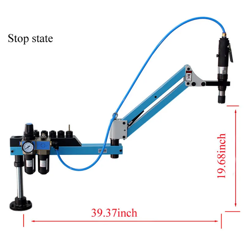 CE Пневматический M3-M12 универсальный тип 360 градусов Угол Пневматический воздушный резьбонарезной станок сверлильный станок пневматический нарезной станок
