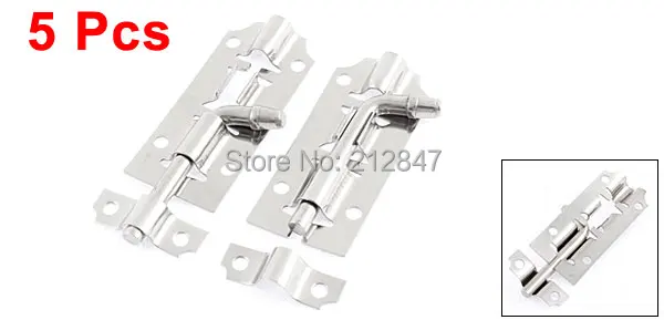 Gate Lock Safety Stainless Steel Door Latch Barrel Bolt Hasp Stapler  Length.Bjpg