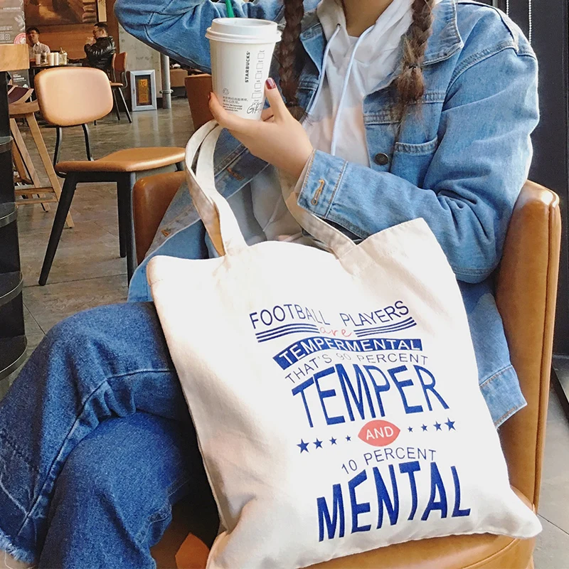 Женские Простые большого объема сумка тканевая через плечо портативная Студенческая Корейская версия пользовательской японской сумки для покупок