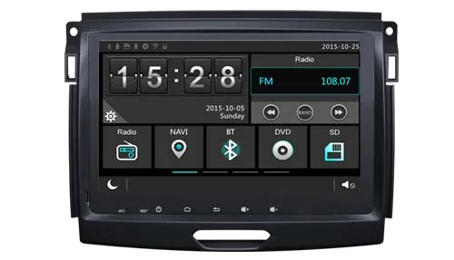 

1024*600 hd car dvd player GPS multimedia for Ford Ranger 2016 headunit autoradio stereo with multimedia BT MAP free back CAMERA