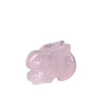 

Natural Crystal Carving Rose Quartz Tiger eye Rabbit Frog 2 inch Figurine Chakra Bead Healing Crystal Reiki Feng Shui