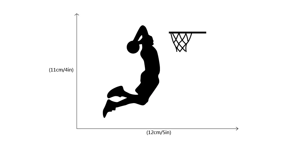 Баскетбольный игрок бросок сверху силуэт светильник переключатель наклейка мультяшная Спортивная Наклейка на стену для детской комнаты спальни гостиной домашний декор