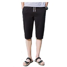 Однотонные мужские шорты летние мужские пляжные шорты хлопковые повседневные мужские шорты брендовая одежда шорты с пятью точками Большие размеры 4XL 5XL