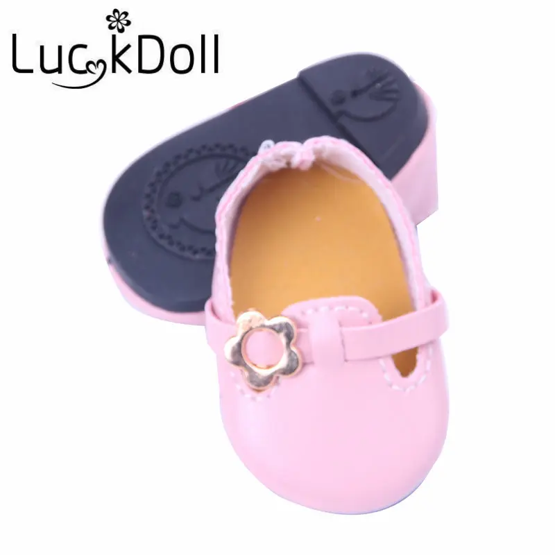 LUCKDOLL однотонная Милая модная обувь подходит для 18 дюймовых американских кукол 43